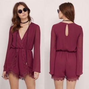 Tobi Burgundy Romper
